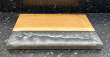 Load image into Gallery viewer, Oak &amp; Silver Grey Resin Serving Board (Str-1259)
