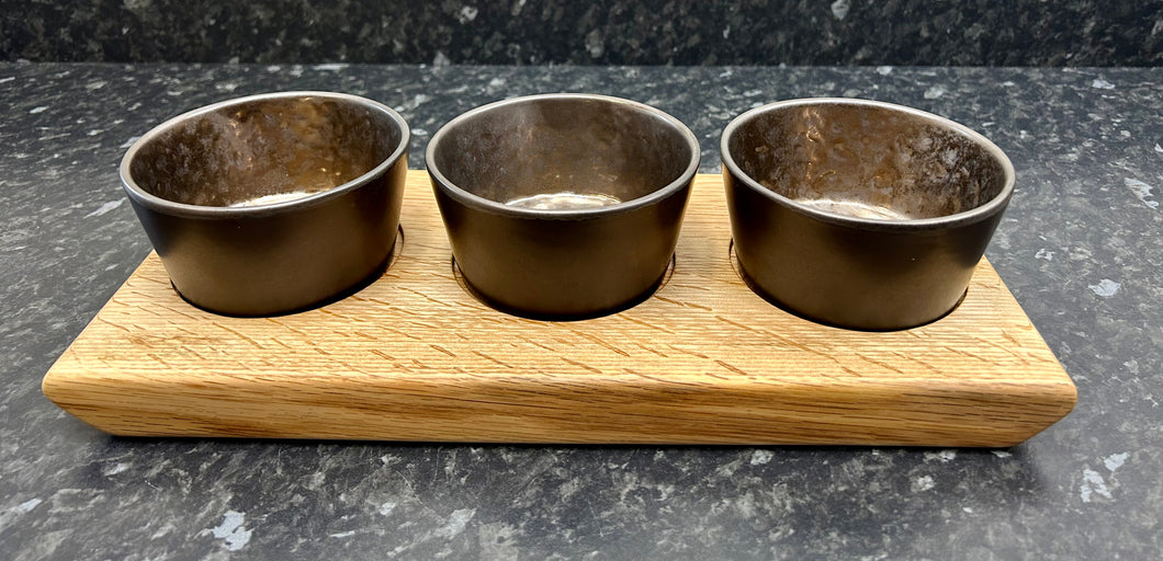 Serving Board with 3 “Aztec” 12cm Bowls (3Az12-979)