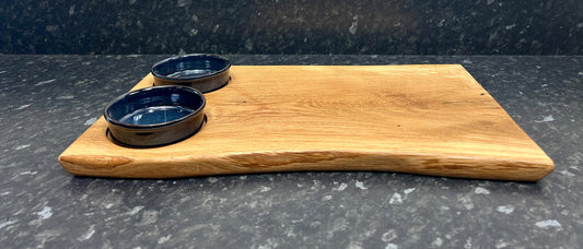 Serving Board with 2 x 10cm “Azul” tapas dishes (2TpA-1047)