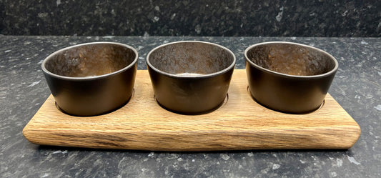 Serving Board with 3 “Aztec” 12cm Bowls (3Az12-1062)