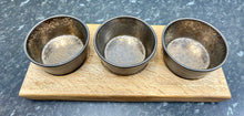 Load image into Gallery viewer, Serving Board with 3 “Aztec” 12cm Bowls (3Az12-979)
