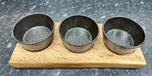 Load image into Gallery viewer, Serving Board with 3 Oxide 12cm Bowls (3Ox12-1063)
