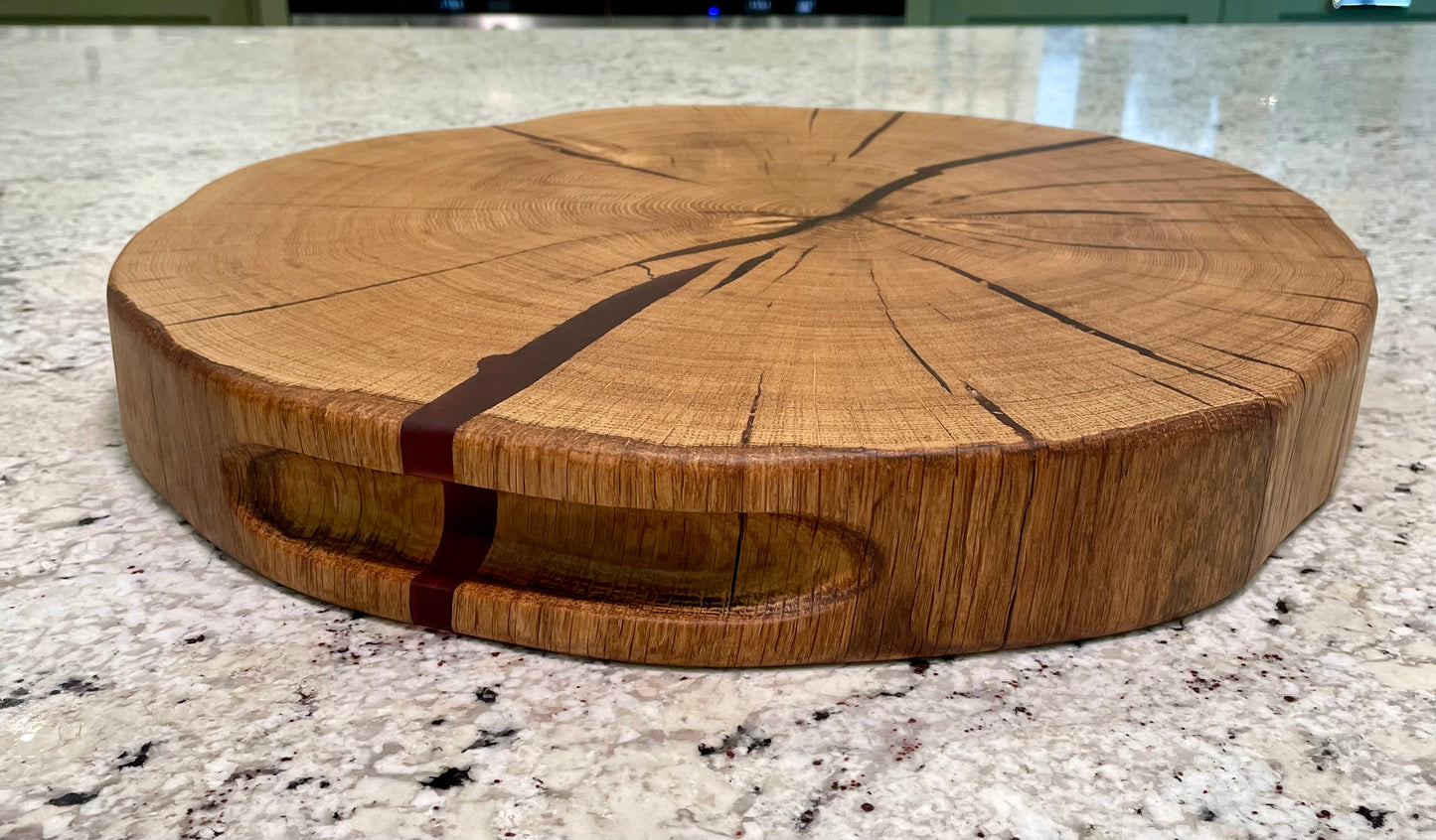 End Grain Oak & Resin Board (Egr-1253)