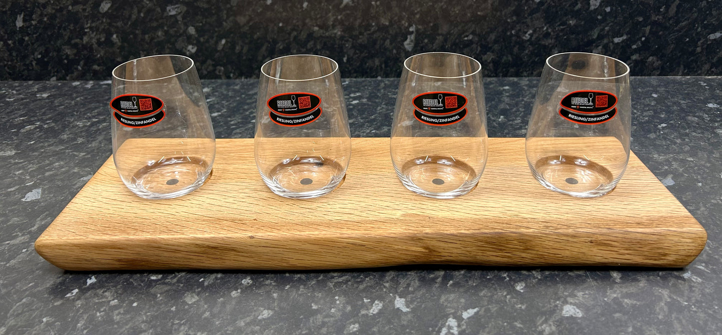 Tasting Flight with 4 Riedel White Wine Glasses (4ww-1029)