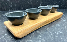 Load image into Gallery viewer, Serving Board with 4 x 7.5cm Carbon dipping bowls (4Cb7-1067)
