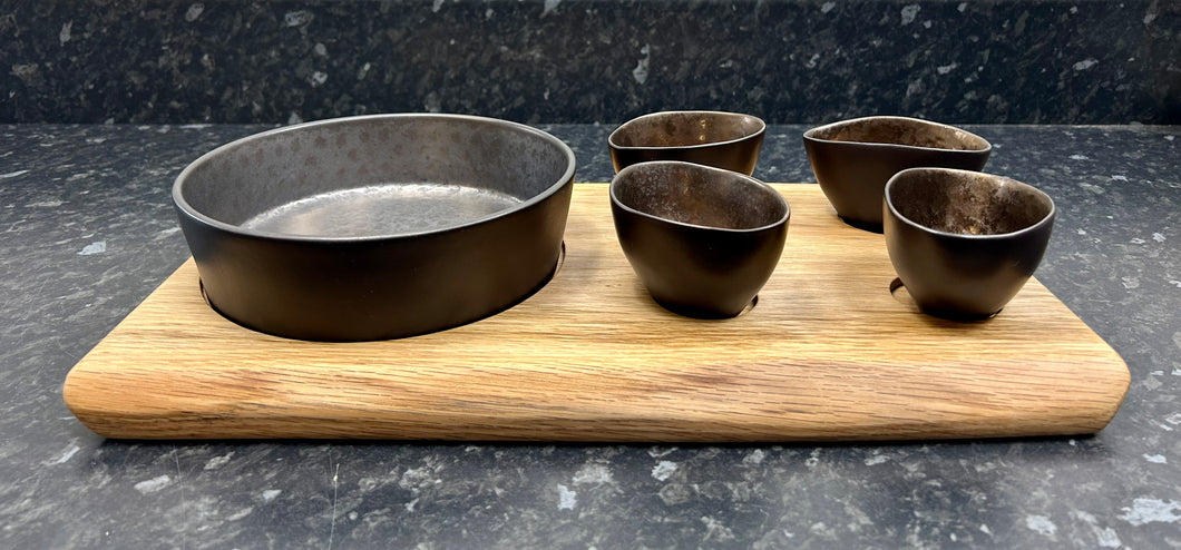 Serving Board with 5 x “Aztec” Dishes (APop-1011)