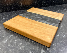 Load image into Gallery viewer, Oak &amp; Black Pearl Resin Serving Board (Str-1256)
