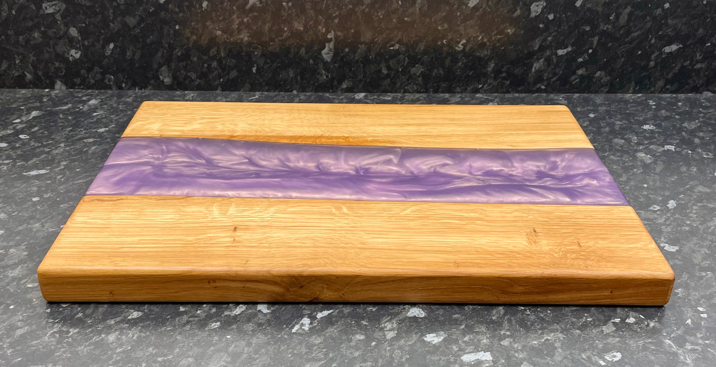 Oak & Gold Purple Resin Serving Board (Str-1260)