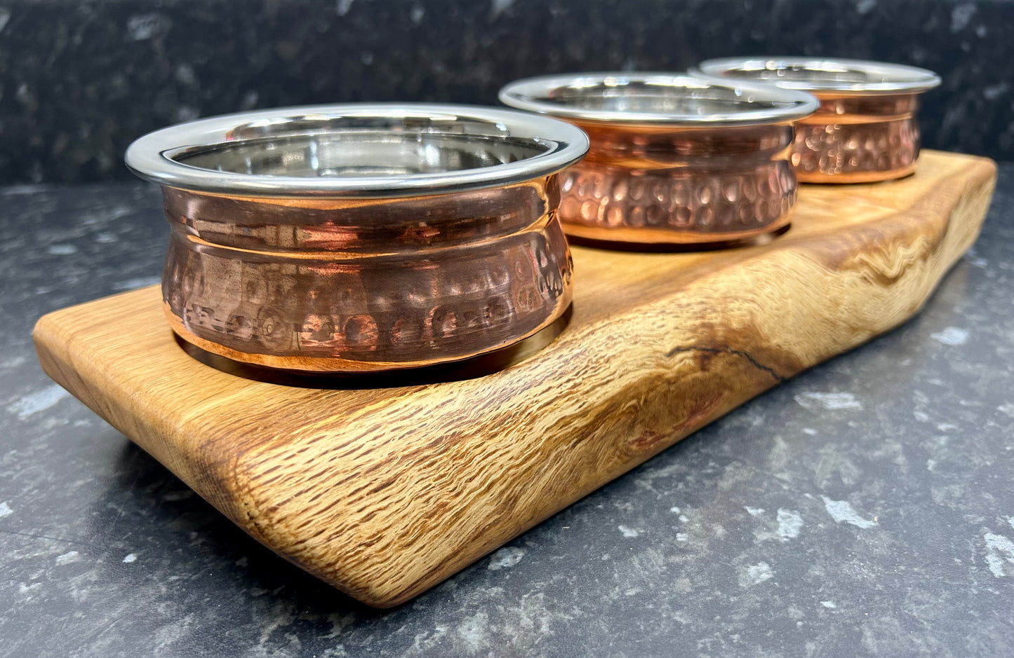 Serving Board with Copper dishes (3cbd-1278)