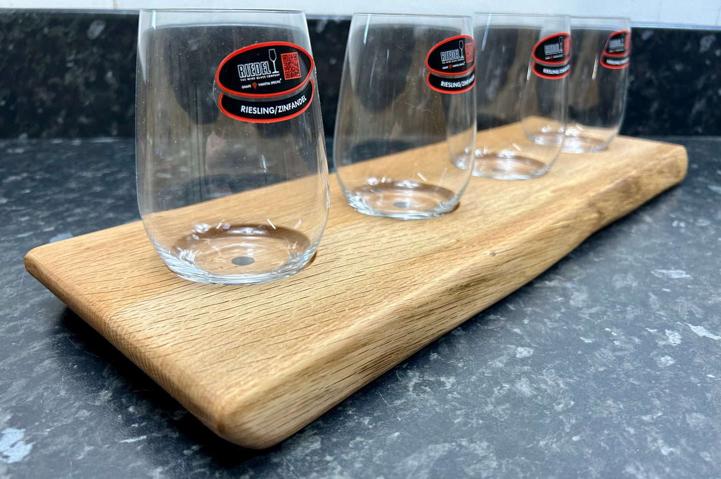 Tasting Flight with 4 Riedel White Wine Glasses (4ww-1029)