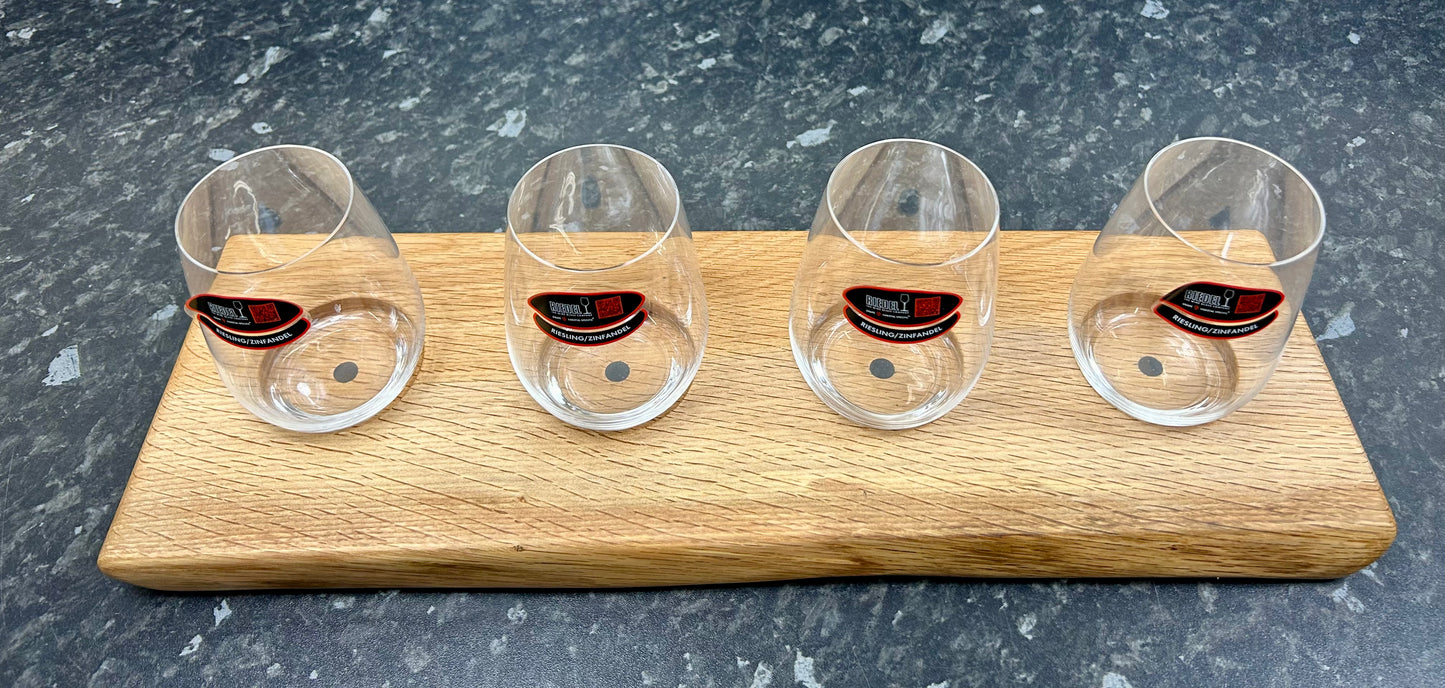 Tasting Flight with 4 Riedel White Wine Glasses (4ww-1029)