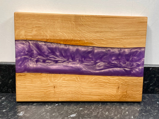 Oak & Gold Purple Resin Serving Board (Str-1260)