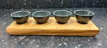 Load image into Gallery viewer, Serving Board with 4 x 7.5cm Carbon dipping bowls (4Cb7-1067)
