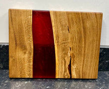 Load image into Gallery viewer, Oak &amp; Red Resin Serving Board (Str-1225)
