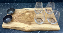 Load image into Gallery viewer, Wine &amp; Cheese Board with 4 wine glasses &amp; 2 dipping bowls (4WCh-1054)
