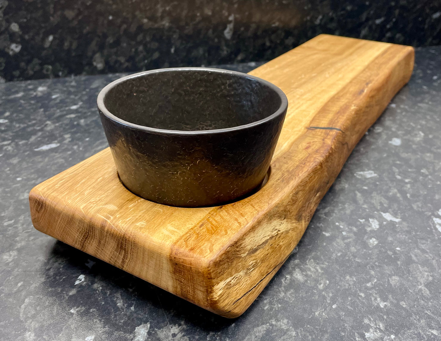 Serving Board with 12cm Oxide bowl (1Ox12-1176)