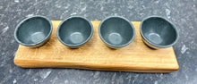 Load image into Gallery viewer, Serving Board with 4 x 7.5cm Carbon dipping bowls (4Cb7-1067)
