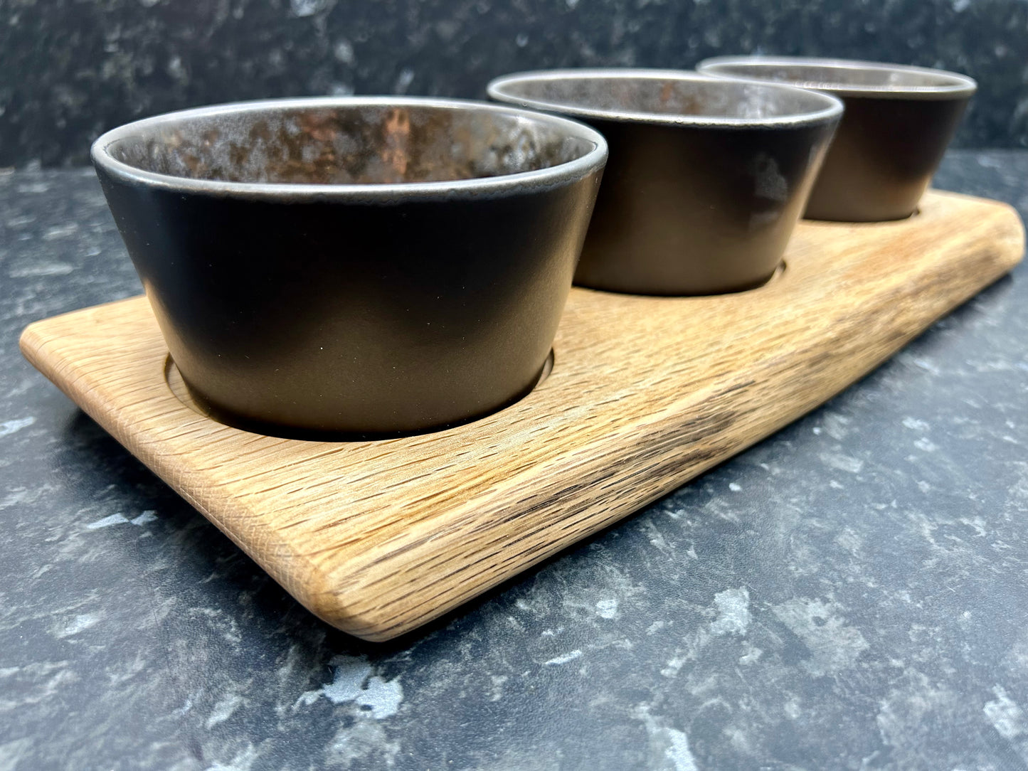 Serving Board with 3 “Aztec” 12cm Bowls (3Az12-1062)