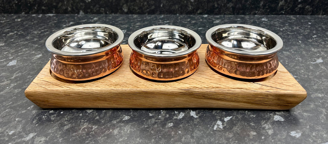 Serving Board with Copper dishes (3cbd-984)