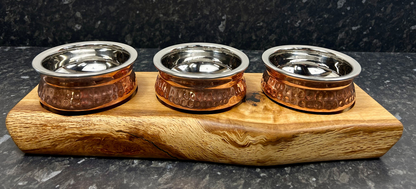 Serving Board with Copper dishes (3cbd-1278)