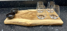 Load image into Gallery viewer, Wine &amp; Cheese Board with 4 wine glasses &amp; 2 dipping bowls (4WCh-1054)
