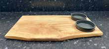 Load image into Gallery viewer, Serving Board with 2 x 10cm Carbon tapas dishes (2TpC-1046)
