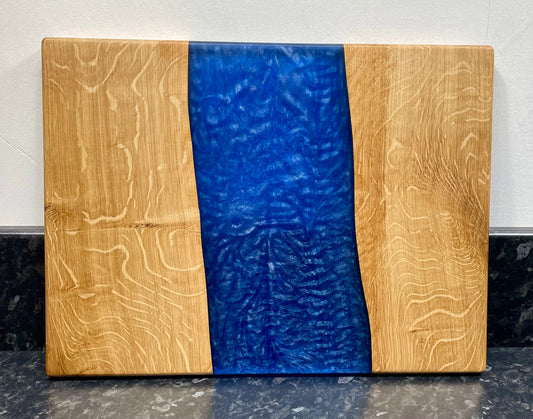 Oak & Blue Resin "Stream" Serving Board (Str-1171)