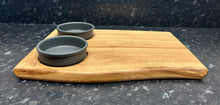 Load image into Gallery viewer, Serving Board with 2 x 10cm Carbon tapas dishes (2TpC-1045)
