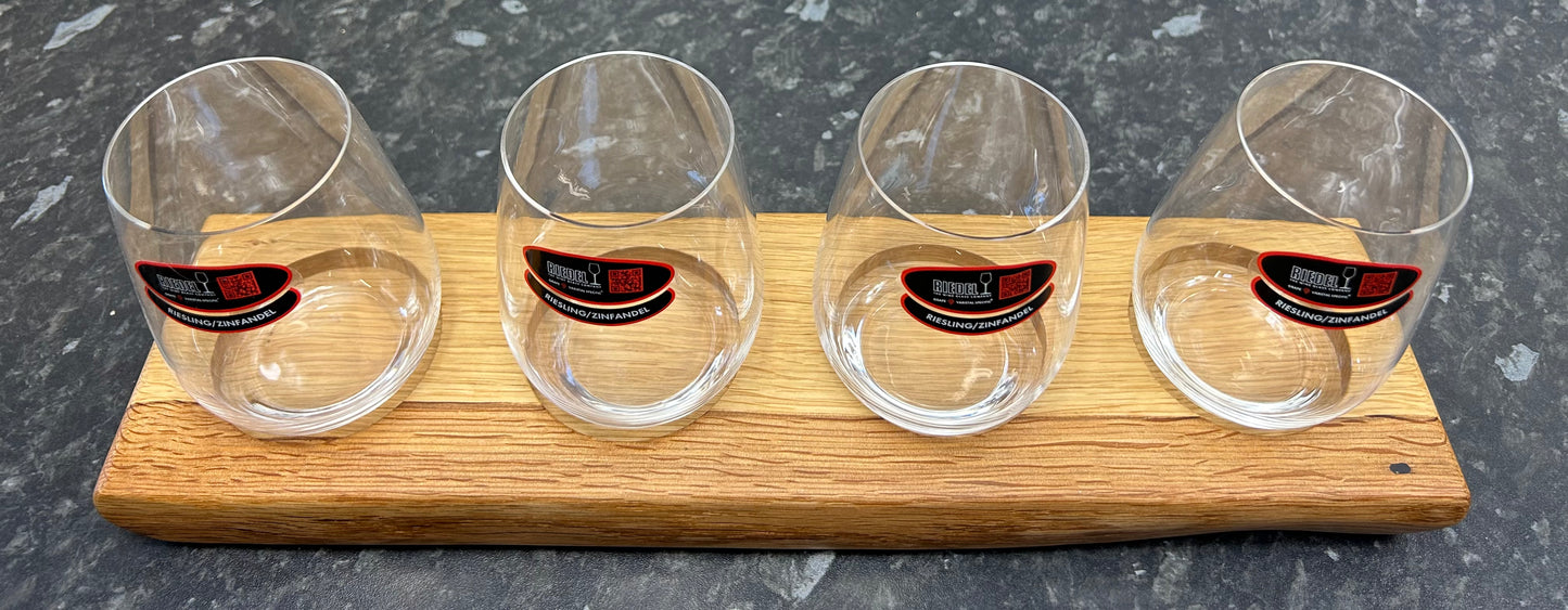 Tasting Flight with 4 Riedel White Wine Glasses (4ww-737)