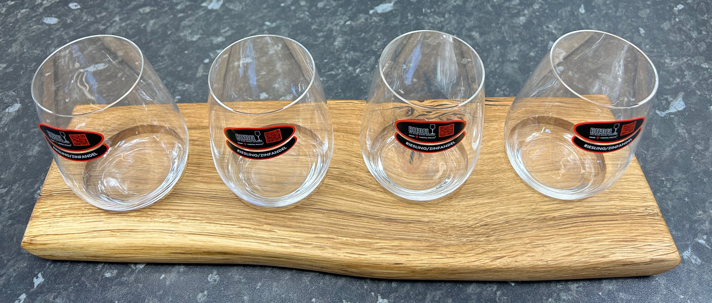 Tasting Flight with 4 Riedel White Wine Glasses (4ww-739)